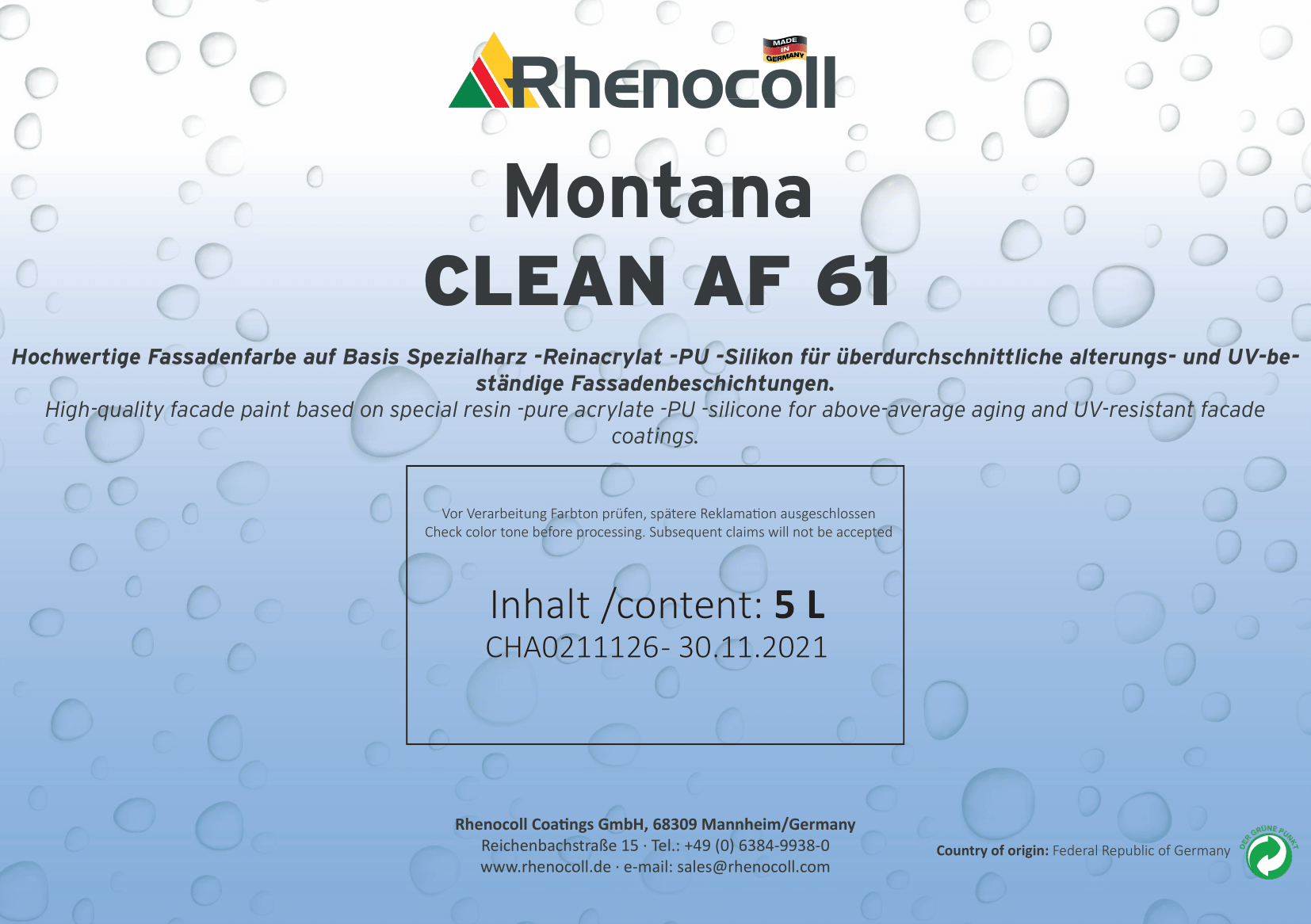 Montana CLEAN, AF 61